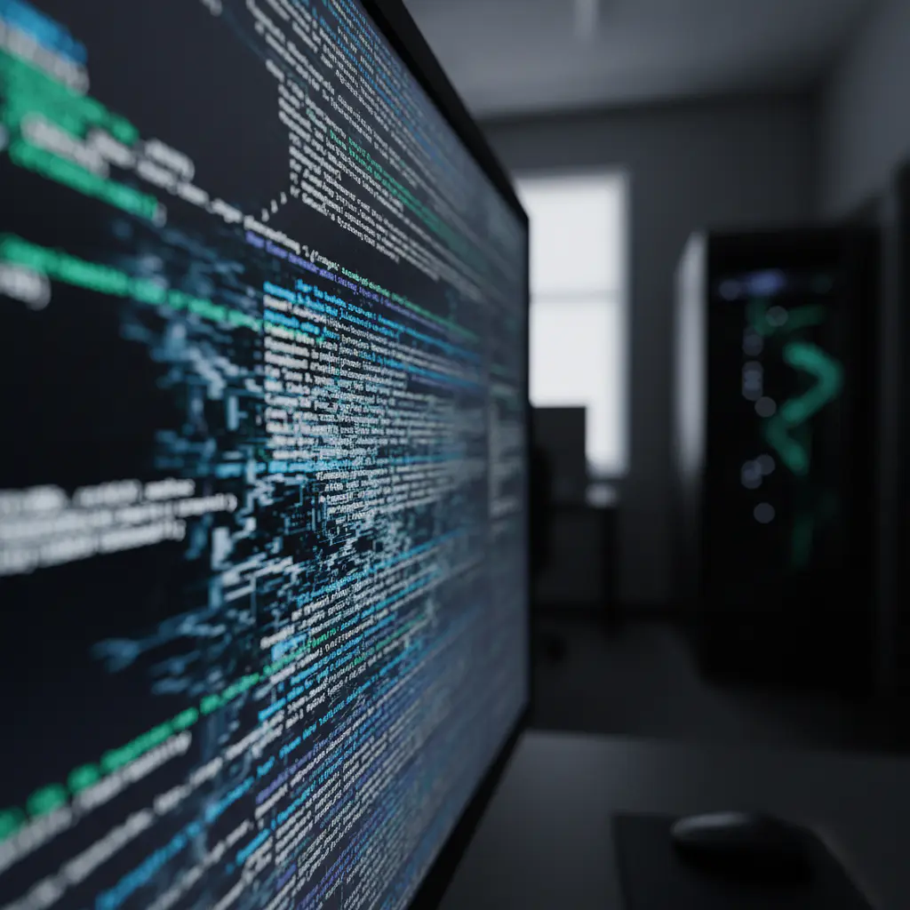 Blurred code screen