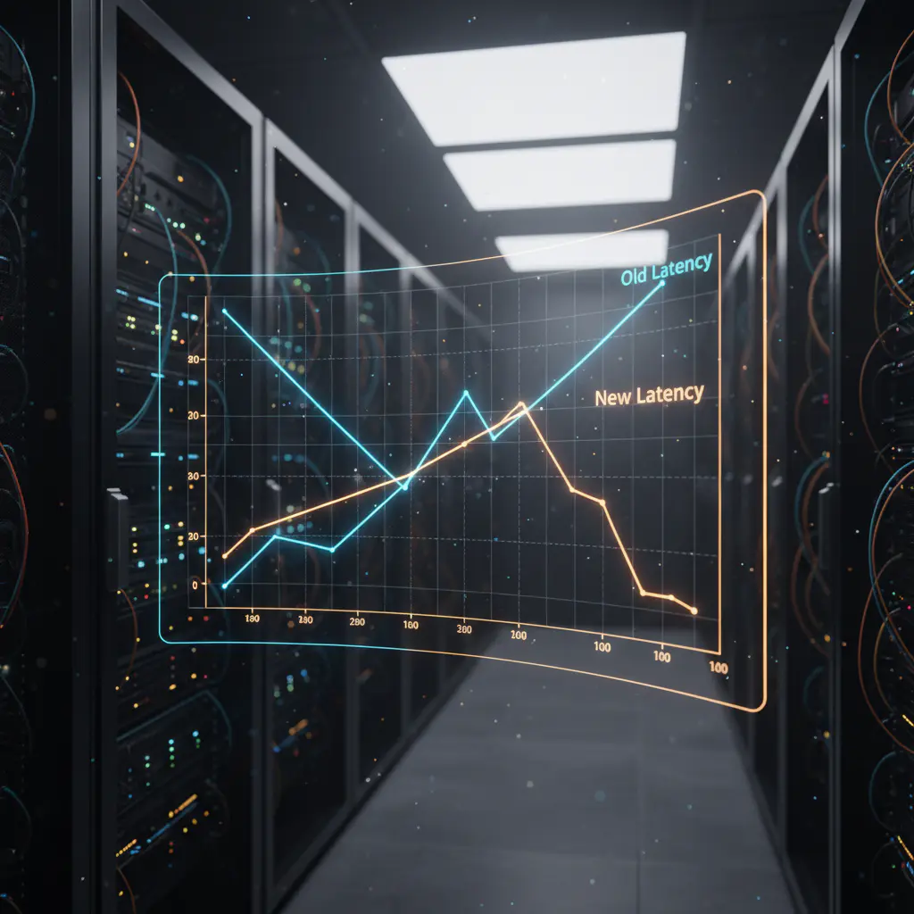Graph showing latency reduction