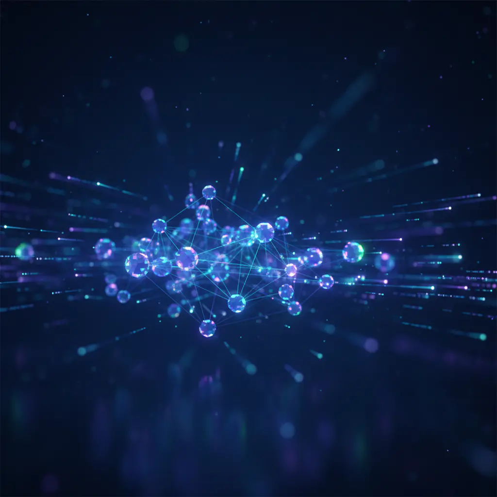 Network nodes abstract graphic